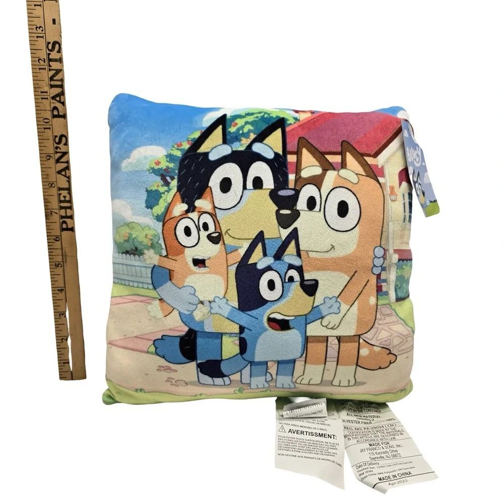 Bluey Kids Bath Set Bundle Towel Bath Buddy Plush Pillow‎ Cartoon Gift